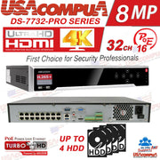DS-7732NI-Q4/16P No Hard Drive H265 Hikvision 32 Channel 4K 8MP NVR w/ 16 CH POE