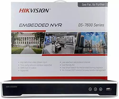 hikvision 8CH IP Camera System PoE DS-2CD1047G0-LUF 4MP ColorVu W/Audio
