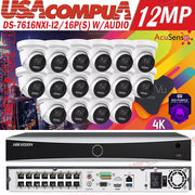 Hikvision 16CH 4K DS-2CD2387G2-LU Security Camera System ColorVu AcuSense