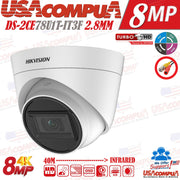 DS-2CE78U1T-IT3F Hikvision 8MP 4K Turret Camera TurboHD Analog Outdoor IR 2.8mm
