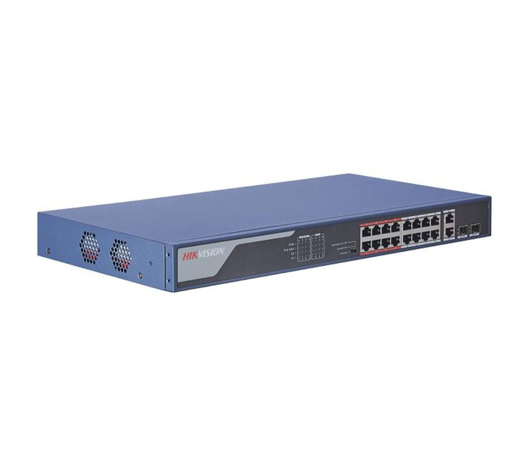 DS-3E0318P-E(B) Hikvision 16 Port Fast Ethernet Unmanaged POE Switch