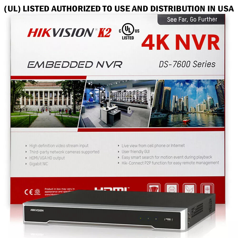 Hikvision 16CH 8MP 16 Security IP Camera System PoE 8 megapixel AcuSense CCTV