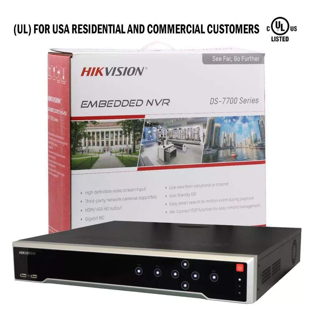 US Hikvision 32CH Outdoor Security IP Camera System 4K 16POE DS-2CD2383G2-IU Lo