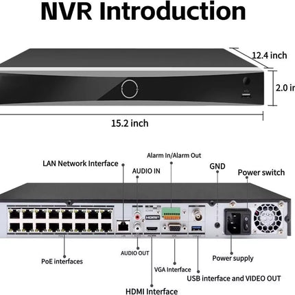 Hikvision 16CH CCTV Security IP Camera System MIC IR 4K AcuSense PoE LoT D1