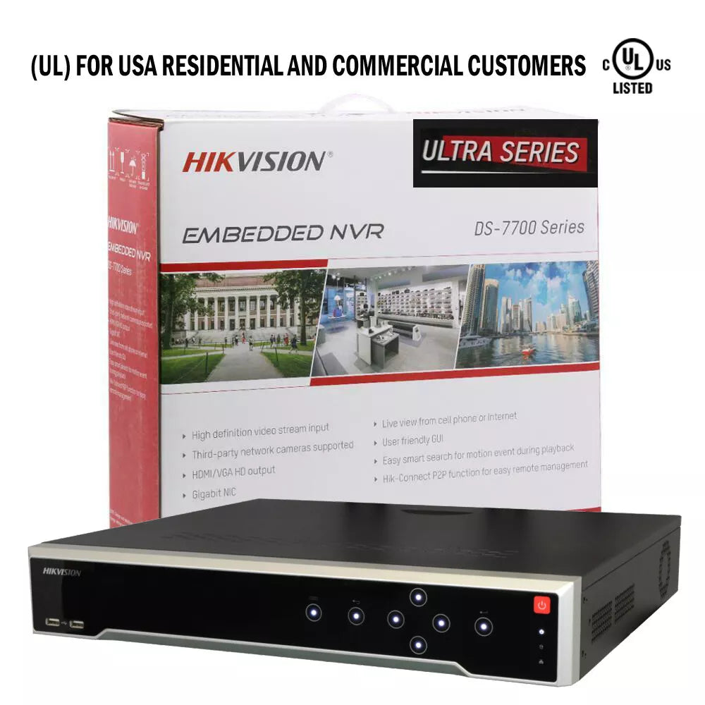 Hikvision 32CH NVR 32MP PoE Security Camera System 8MP Turret Two Way Audio Lo