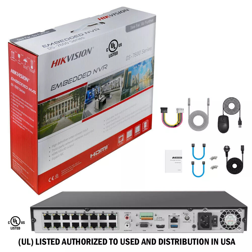 Hikvision AcuSense 8MP ColorVu Fixed Turret IP Camera Two Way Audio 16CH POE Lo