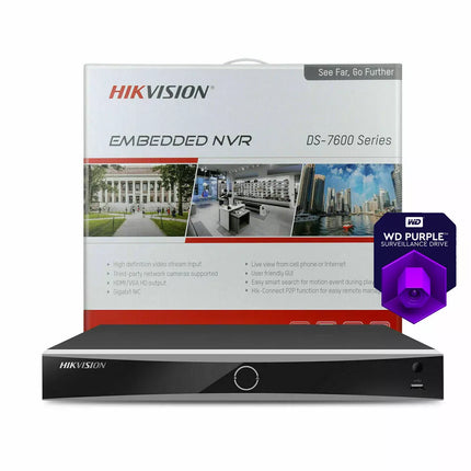 Hikvision 8CH 12MP CCTV Security Camera System DarkFigther AcuSense Black Audio