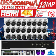HIKVISION 32CH 4K IP SECURITY CAMERA SYSTEM 12MP DS-2CD1347G0-LUF COLORVU 4MP