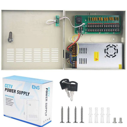 CP1218-20A-UL Hikvision || Accessory Power Supply Distributor 12V DC