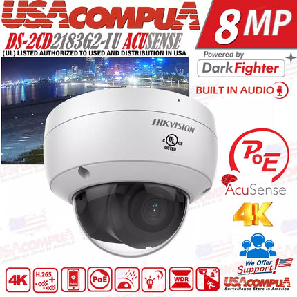 Hikvision 64CH Security System kit 4K Dome IP Camera DS-2CD2183G2-IU H.265 Lot