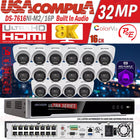 Hikvision 8K 32MP NVR 16CH CCTV Camera System DS-2CD1347G2-LUF 4MP Lot