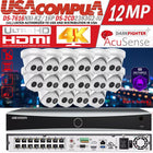Hikvision 4K 16CH IP Camera system DS-7616NXI-K2-16P darkfigther 8MP W/Audio Lo