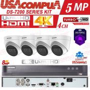 HIKVISION 4CH SECURITY SYSTEM 4CHANNEL 4K EXIR IR 40M TURRET HDD INCLUDED