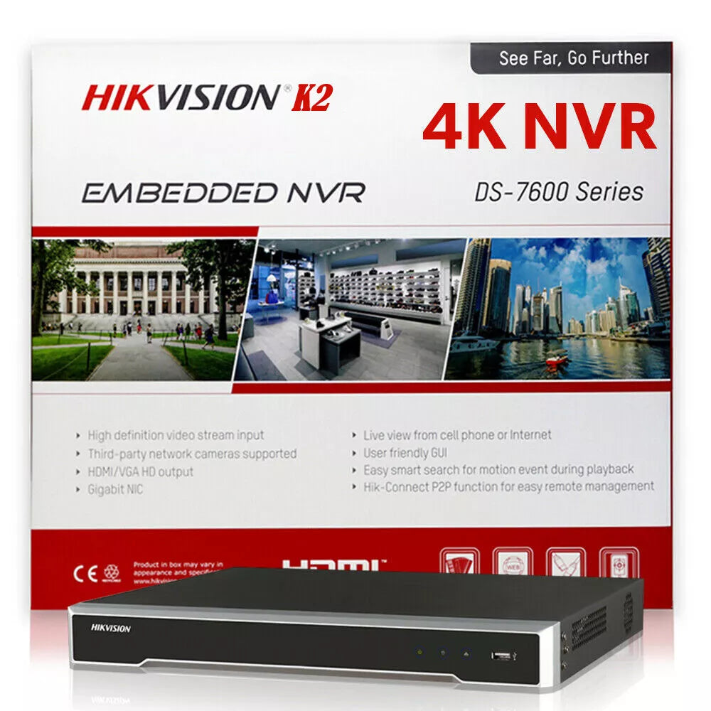 Hikvision 16CH IP Security Camera System ColorVu POE 4MP Network Built In Audio