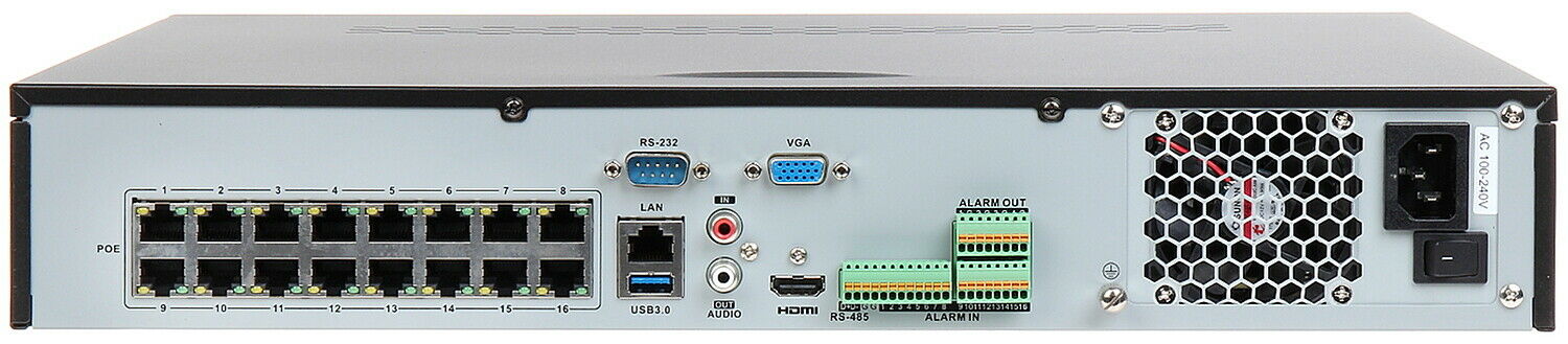 DS-7732NI-Q4/16P No Hard Drive H265 Hikvision 32 Channel 4K 8MP NVR w/ 16 CH POE