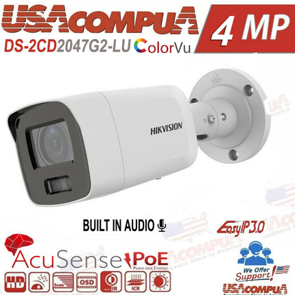 DS-2CD2047G2-LU AcuSense Outdoor Full Color 4MP ColorVu