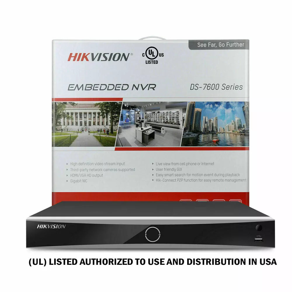 Hikvision 16CH 4K 8MP Colorvu IP Camera MIC Speaker PoE 12MP NVR CCTV System Lo