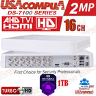 DS-7116HQHI-K1 Hikvision 2MP 16CH Turbo HD DVR w/Optional HDD Record 1080p H.265