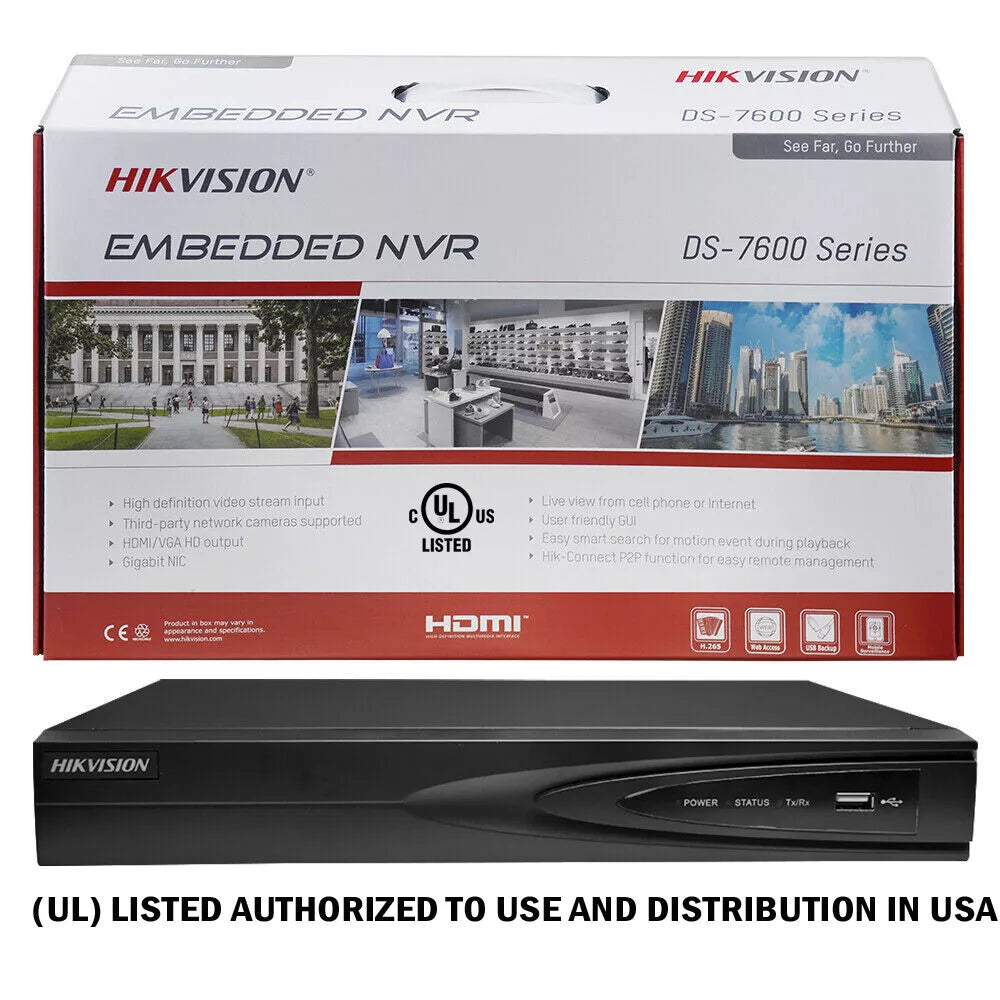 Hikvision 4CH 4PoE Mic ColorVu 8MP Security Camera System IP ACUSENSE Lo