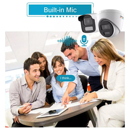 Hikvision 16CH 16POE 8K NVR 8MP ColorVu Mic POE IP Camera Outdoor CCTV Lot