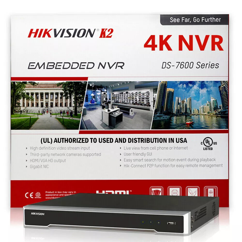 Hikvision AcuSense 8MP ColorVu Fixed Turret IP Camera Two Way Audio 16CH POE Lo