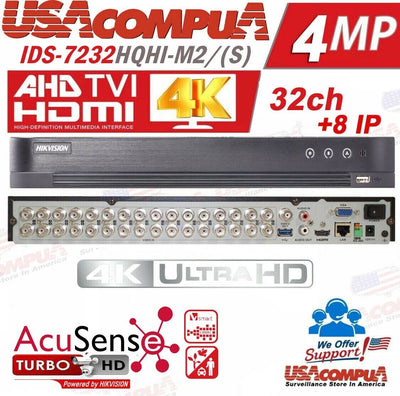 Hikvision IDS-7232HQHI-M2/S 32-ch 1080p 1U H.265 AcuSense DVR