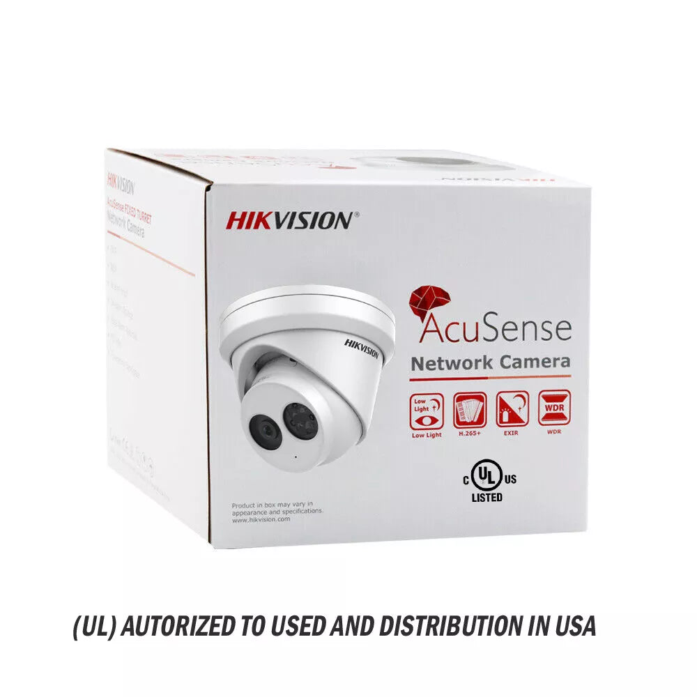 Hikvision DS-2CD2383G2-IU 8MP AcuSense Fixed Turret Network IP Camera PoE 4K Mic