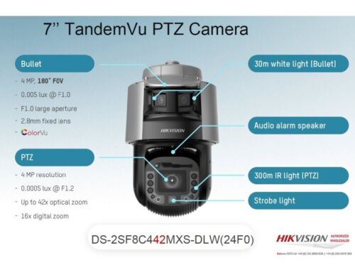 Hikvision DS-2SF8C442MXS-DLW 4MP TandemVu PTZ – Dual-Lens 42× Zoom, 300 m IR