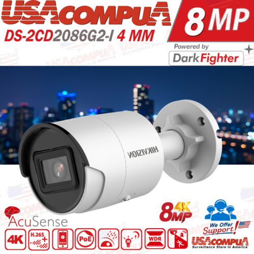 Hikvision DS-2CD2086G2-I 4K 8MP POE DarkFighter AcuSense Camera 2.8/4MM