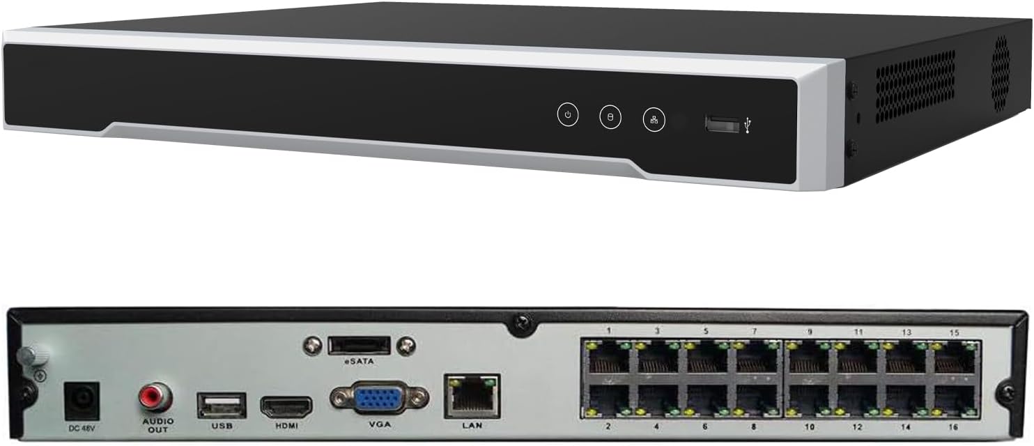 Hikvision DS-7616NI-Q2/16P 16 Channel 4K PoE NVR 160 Mbps 2 SATA 16 ports