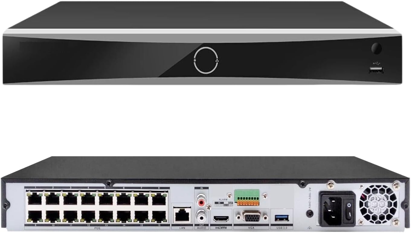 Hikvision DS-7616NXI-K2/16P 16-Channel 4K PoE AcuSense NVR 16 PoE Ports, H.265+
