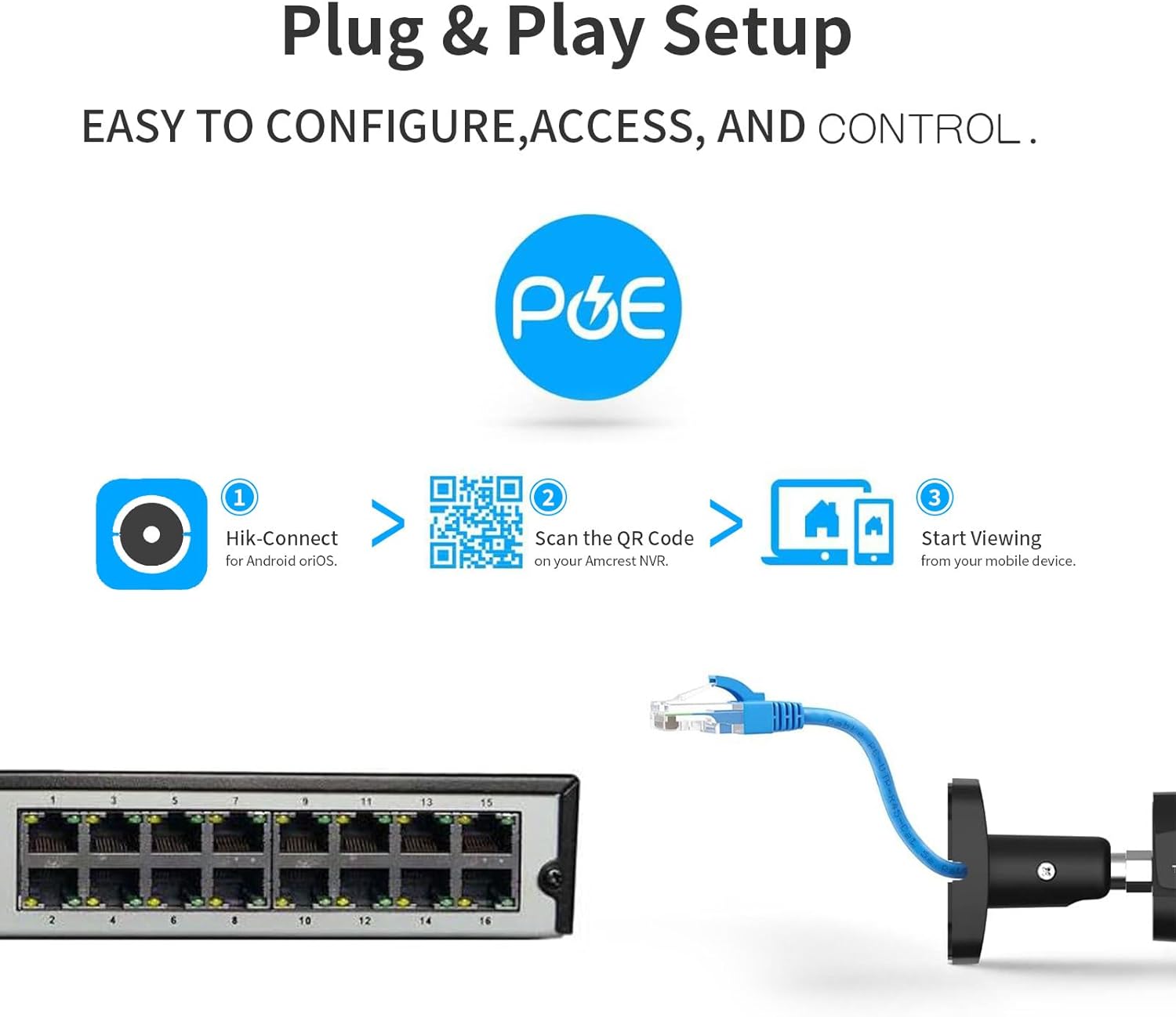 Hikvision DS-7616NI-Q2/16P 16 Channel 4K PoE NVR 160 Mbps 2 SATA 16 ports