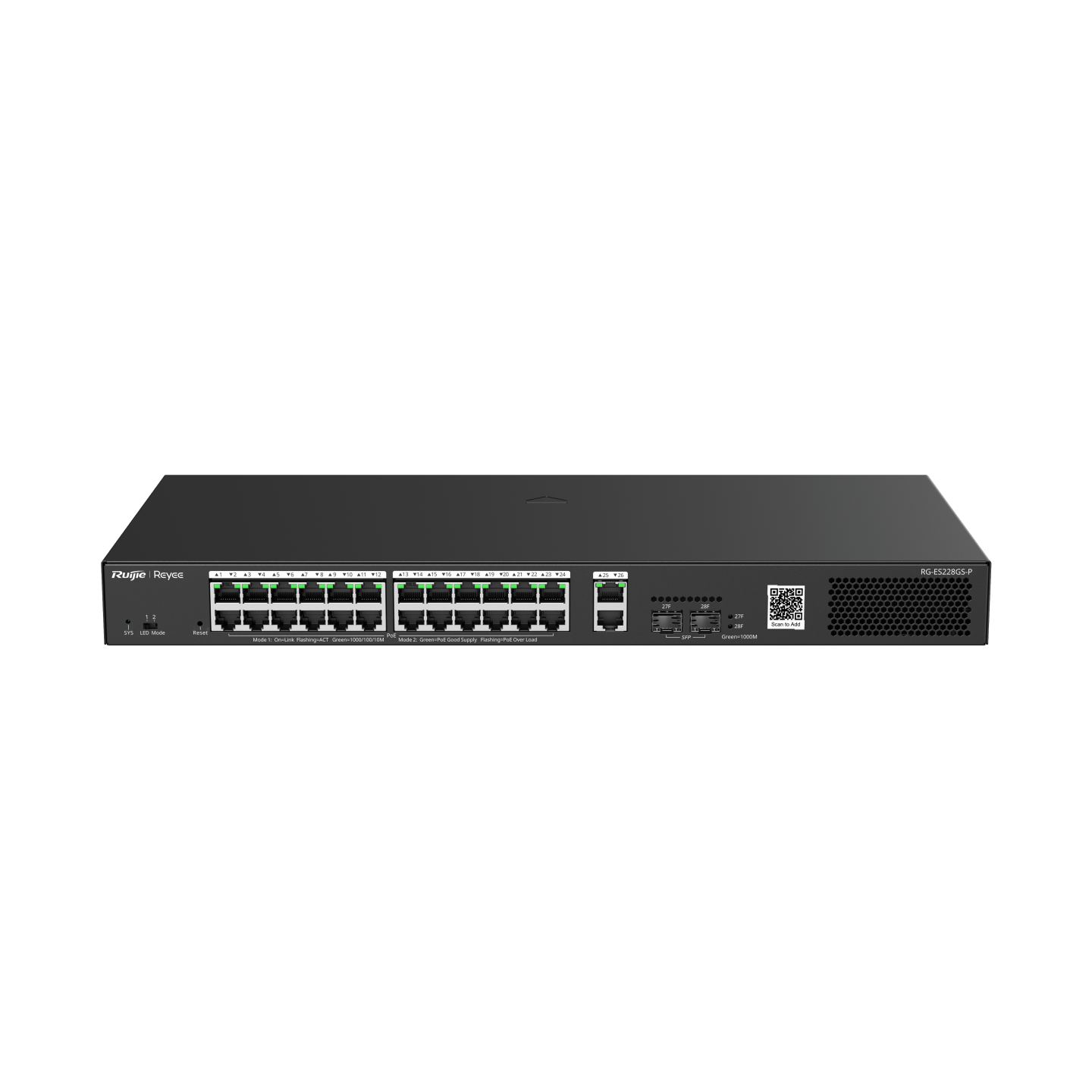 Ruijie Reyee RG-ES228GS-P 28-Port Gigabit PoE Switch with Cloud Smart Management