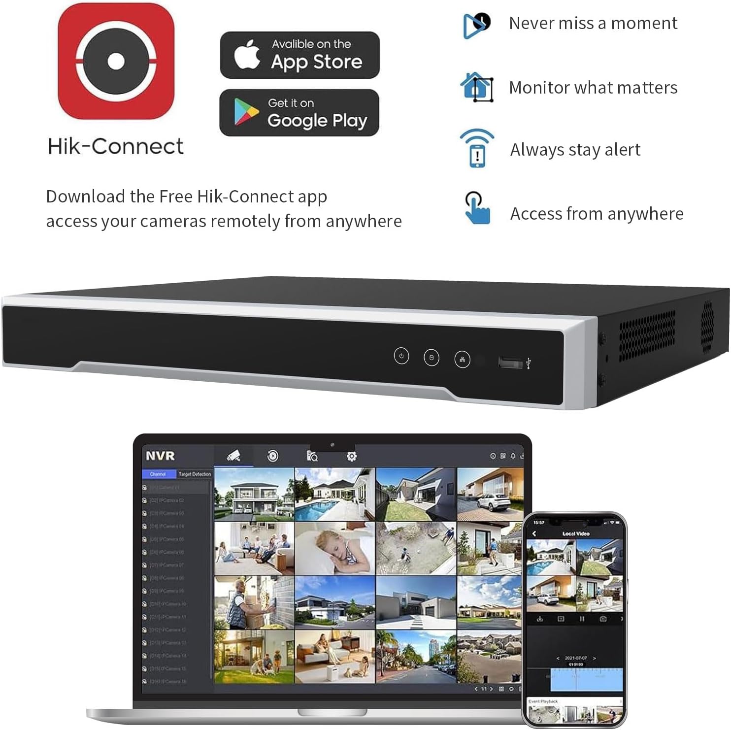 Hikvision DS-7616NI-Q2/16P 16 Channel 4K PoE NVR 160 Mbps 2 SATA 16 ports