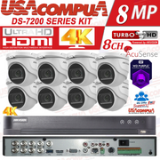 HIKVISION 4K Security Camera System Kit 8CH Turbo 8MP MINI DOME (CUSTOM)