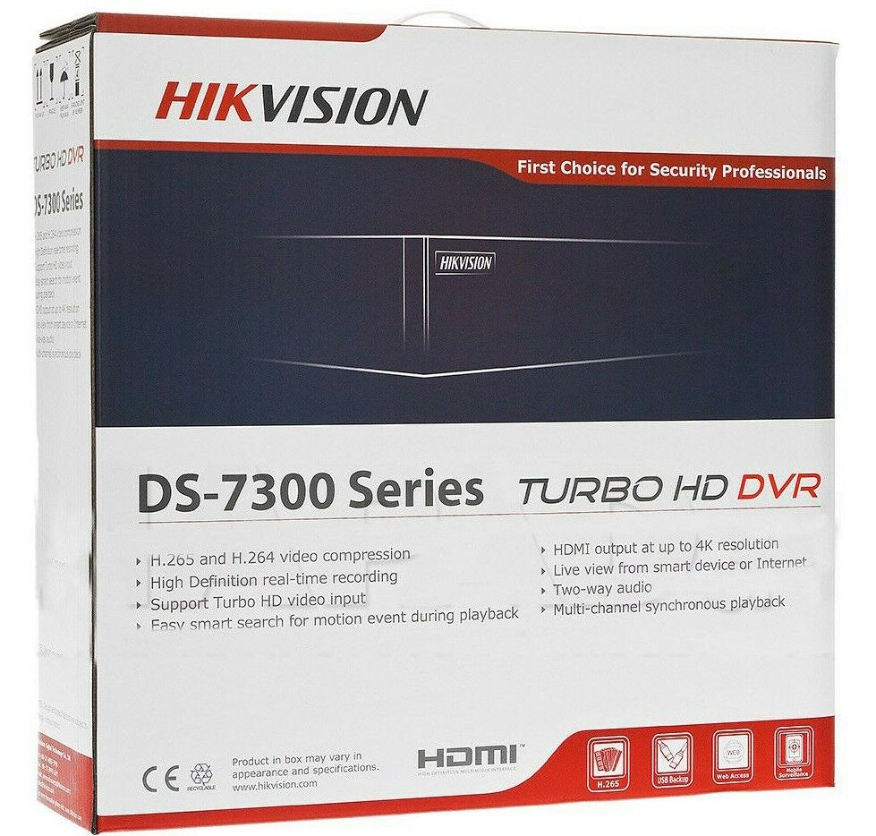DS-7332HQHI-K4 Hikvision 32 CHANNEL DVR 32CH HIBRYD 4MP 8CH IP OPTIONAL HDD