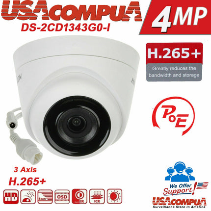 Hikvision NVR KIT 16CH DS-7716NI-K4/16P DS-2CD1343G0-I 4MP MEGAPIXEL