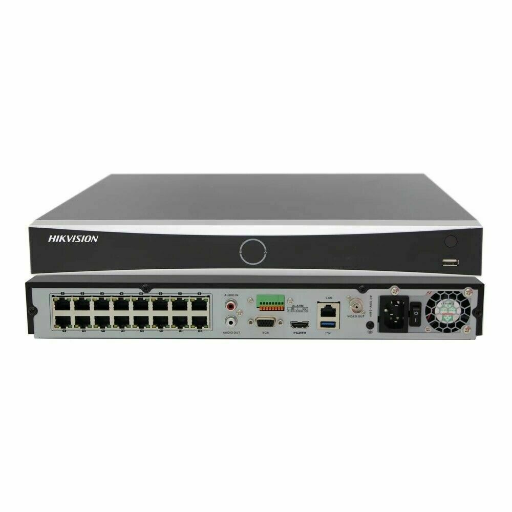 Hikvision Acusense 8MP 32CH 4KNVR DS-2CD2183G2-IU & DS-7616NXI-16P/S KIT/LOT