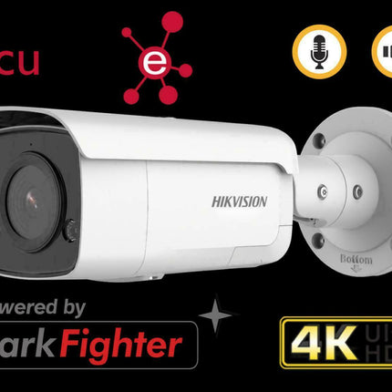 Hikvision 4K 8MP AcuSense+DarkFighter DS-2CD2T86G2-LU IP Camera Mic+Speaker