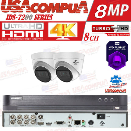 HIKVISION Security Camera System 4K CCTV Kit 8CH Turbo HD TURRET 8MP (2021)