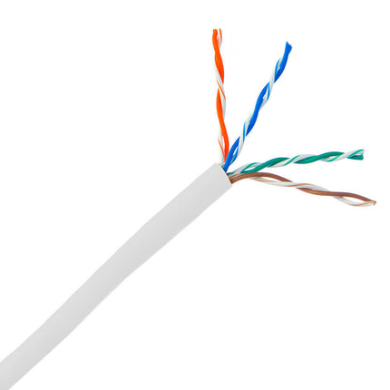 CAT6 1000ft Solid Copper Ethernet Cable UL LISTED (WHITE) GENESIS