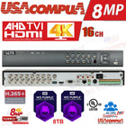 LTS LTD8516K-ST 16CH DVR Up to 8MP TVI & AHD Analog CVI 2CH IP 5in1 4K-UHD