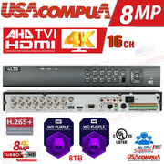 LTS LTD8516K-ST 16CH DVR Up to 8MP TVI & AHD Analog CVI 2CH IP 5in1 4K-UHD