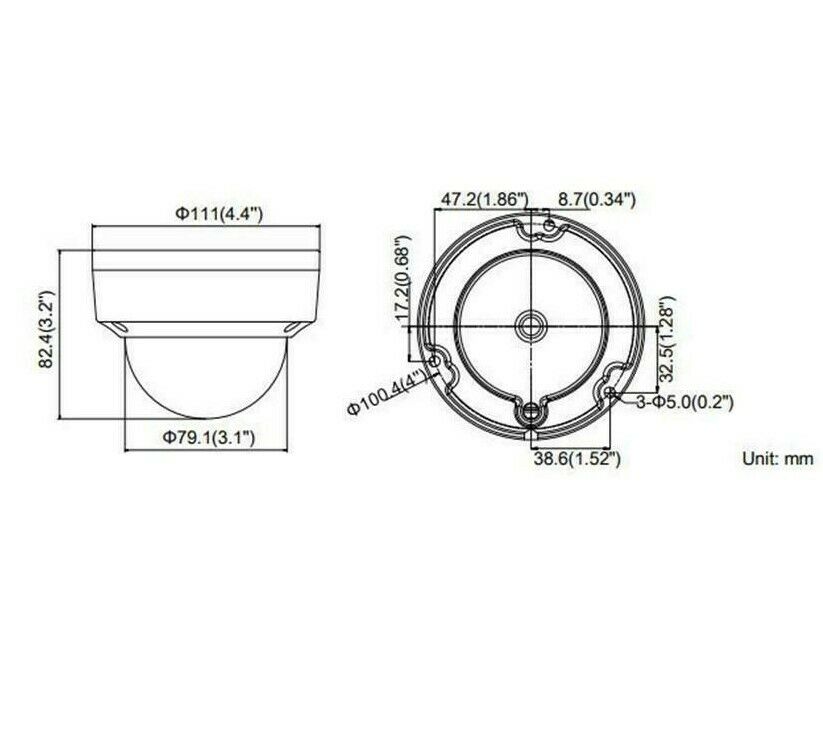 Hikvision 2MP PoE IP Camera DS-2CD2123G0-I 4mm Weaterproof Dome IP67 IR 30m