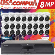 HIKVISION 4K 32CH CCTV Camera System 12MP PRO 4K Turret ColorVu DeepinMind NVR