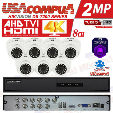 HIKVISION CCTV Security Camera System Kit 8CH Turbo HD DOME 1080P (CUSTOM)