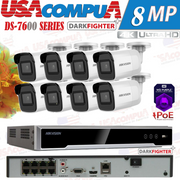 HIKVISION 8MP POE SECURITY SYSTEM KIT BULLET DARKFIGTER H.265+ WD HDD PURPLE
