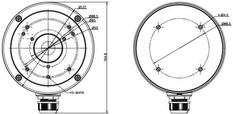 DS-1280ZJ-XS Junction box for Hikvision Mini Bullet and Eyeball Camera