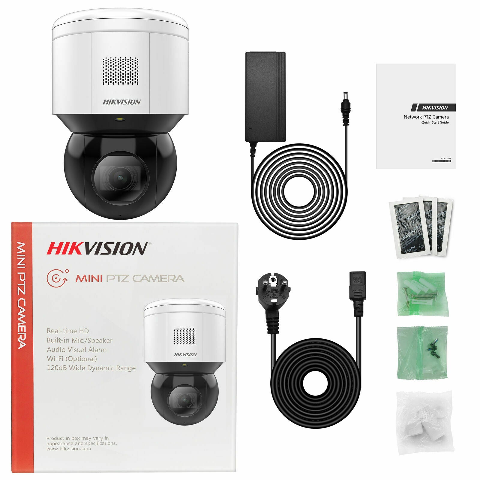 Hikvision 4CH 4PoE NVR 4K 4MP PTZ 4X Digital Zoom Security IP ColorVu Camera Lot
