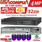 DS-7332HQHI-K4 Hikvision 32 CHANNEL DVR 32CH HIBRYD 4MP 8CH IP OPTIONAL HDD